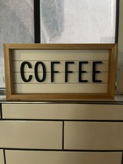 Wooden Coffee Sign