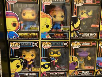 6 Black Light Funko Pops
