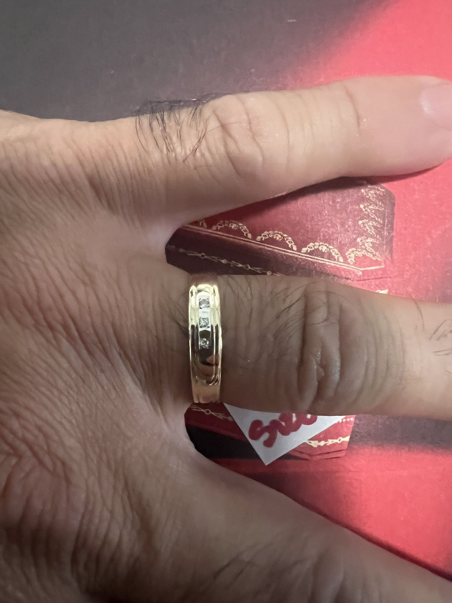 14K Solid Gold Wedding Ring With Diamonds 💎 Stones Size 10