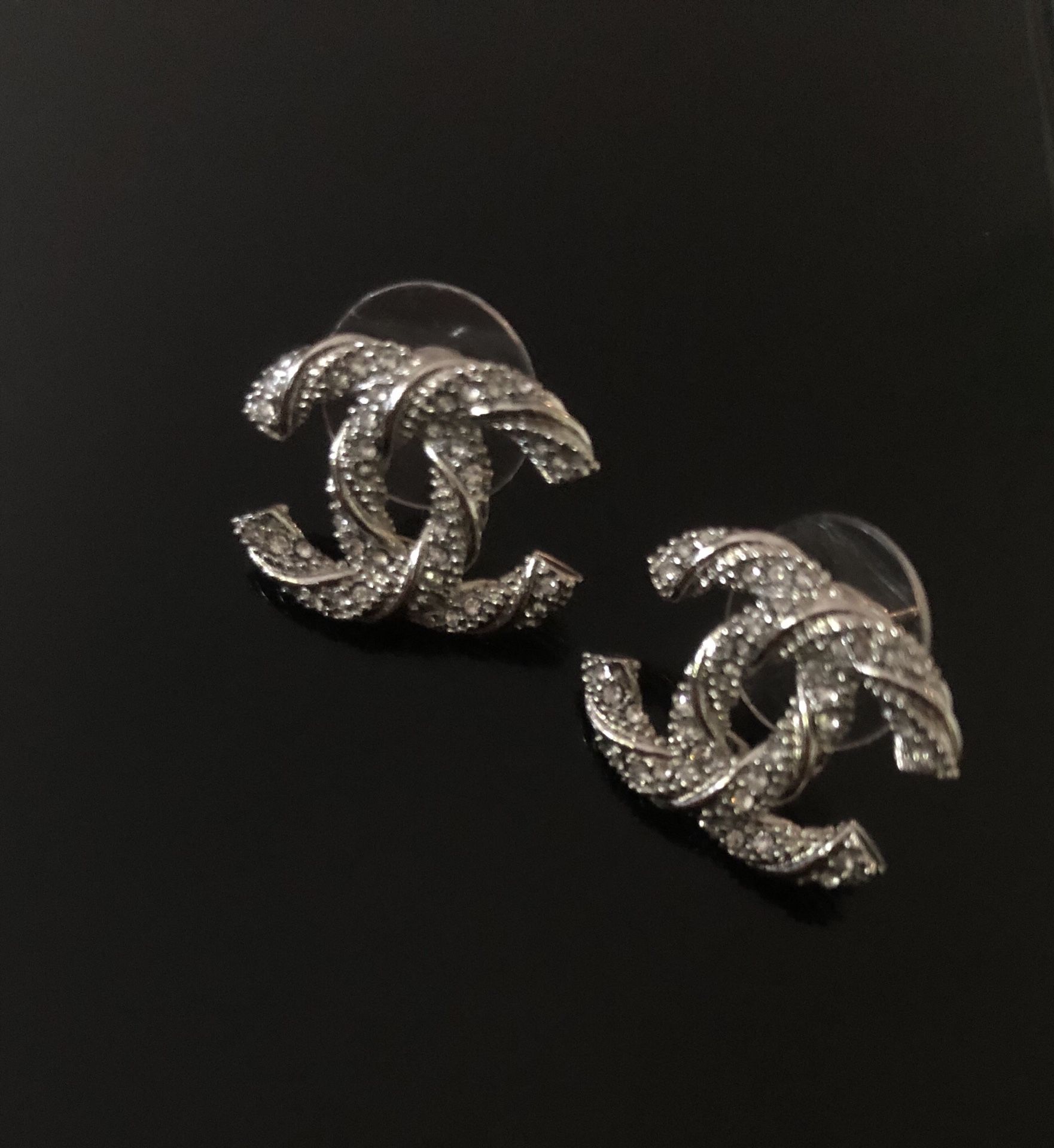 Crystal & Silver CC Earring