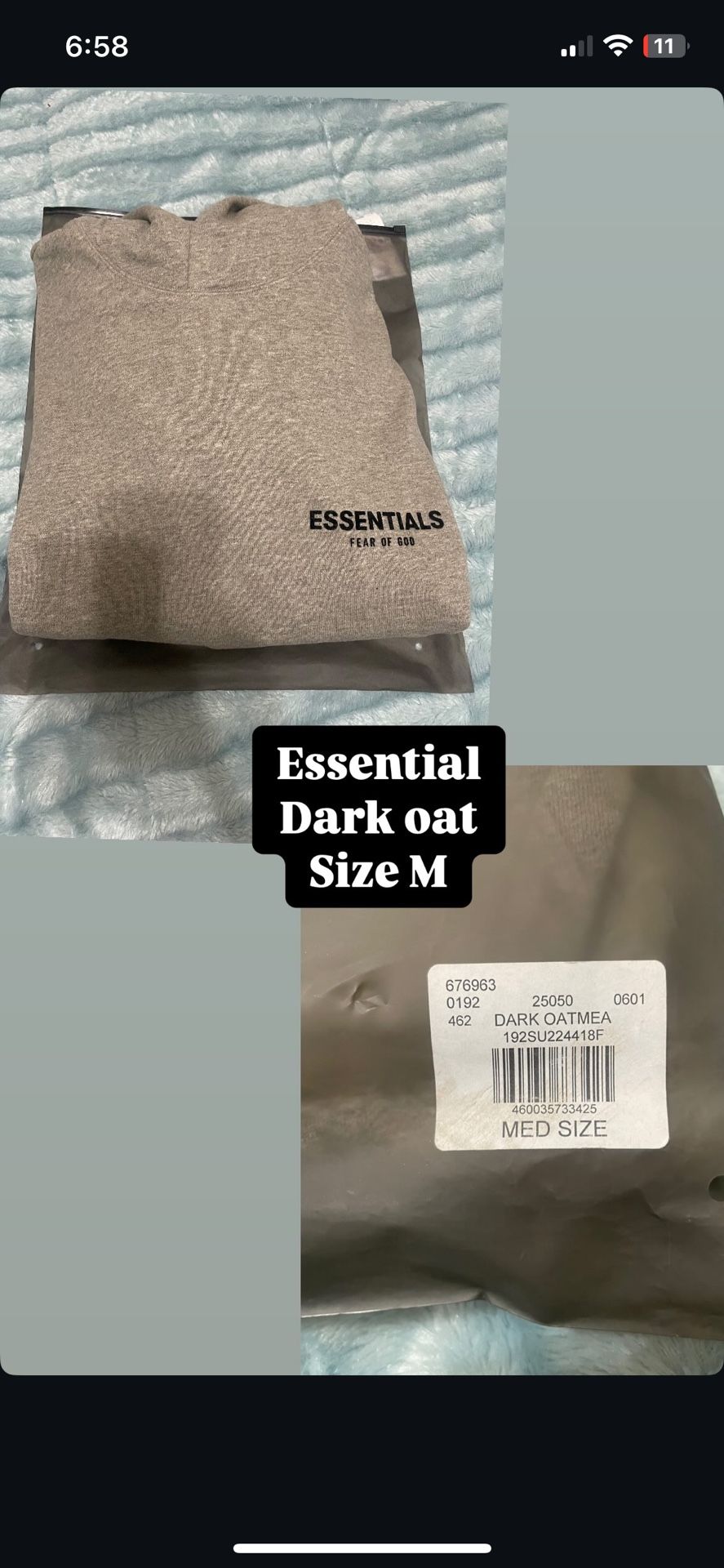Dark Grey Essentials Hoodie