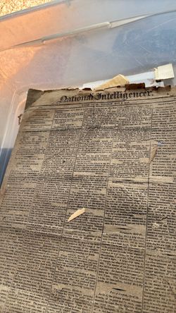 1815 national intelligencer personal copy sent to Thomas Jefferson