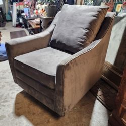 Grey Swivel Rocking Chair