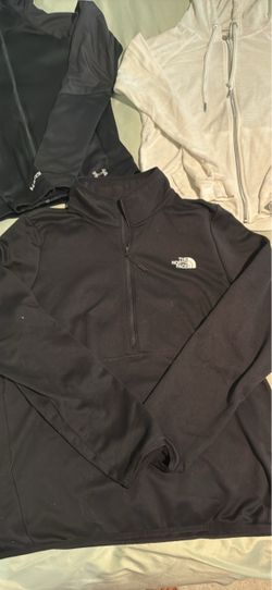 The North Face Black Quarter-Zip Pullover + Under Armor zippy + Calvin Klein zippy