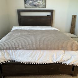 Full Size Bed Frame And Mattress… Must Pick Up