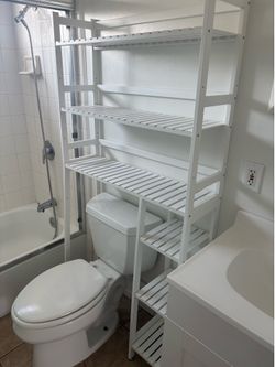 Over the toilet rack