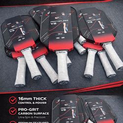 Pickleball  RPM  Friction Pro V2 16MM Enlongated pickleball paddle