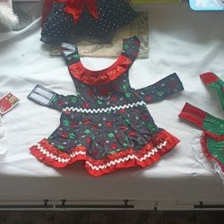 Little Dog Christmas Dresses One Of A Kind Hand Made.