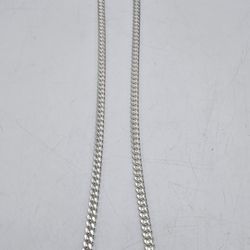 0.925% Sterling Silver Cuban Link Chain 52.5G 24"