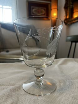 Vintage Fine Crystal Stemmed Goblet
