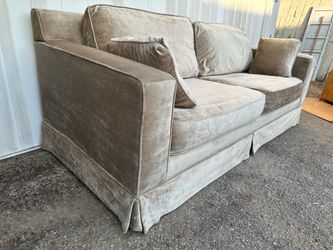 Champagne Velvet Sofa by Cisco Brothers