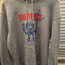 NEW Fortnite Leviathan Hoodie XL Uniqlo UT Gray Gamer Pullover Sweatshirt Rare