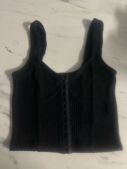 Black Corset Crop Top