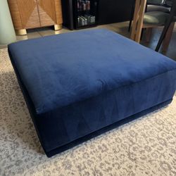 CB2 Velvet Ottoman (New)