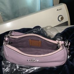 Beautiful New Without Tags. Purple Coach With Brand New Without Tags White Wristlet Wallet 