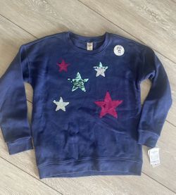 New Girls Osh Kosh Sweatshirt With Sequins - Size 12 