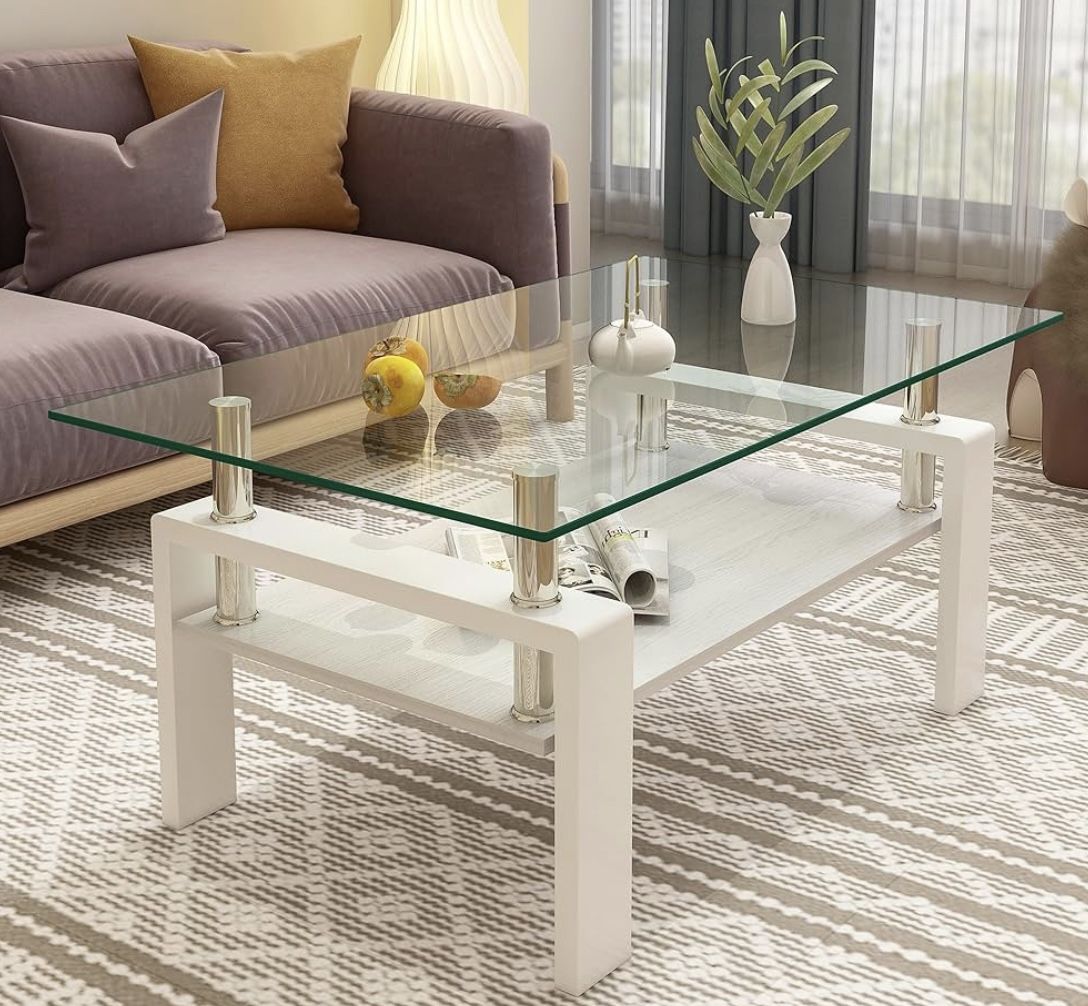 Brand new glass coffee table