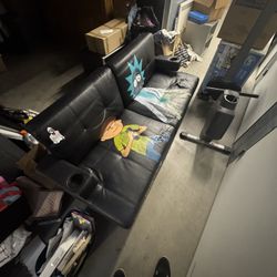 Hand painted RICK & MORTY FUTON