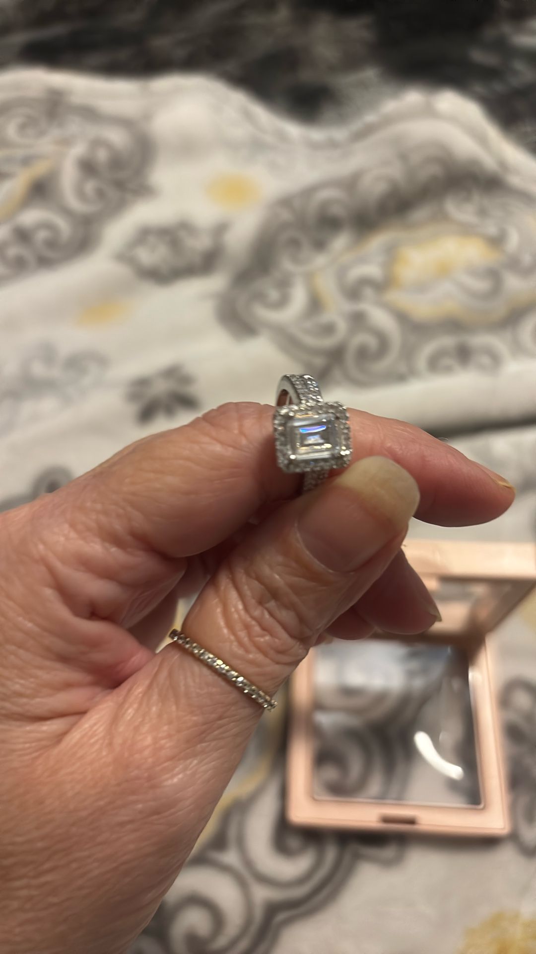 Sterling Silver 2 CTW MOISSANITE Ring Size 6