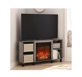 Furinno Fireplace TV stand