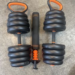 😀 Adjustable Dumbbell Set, 20/30/50/70lbs Free Weight Set with Connector, 4 in1 Dumbbells Set 