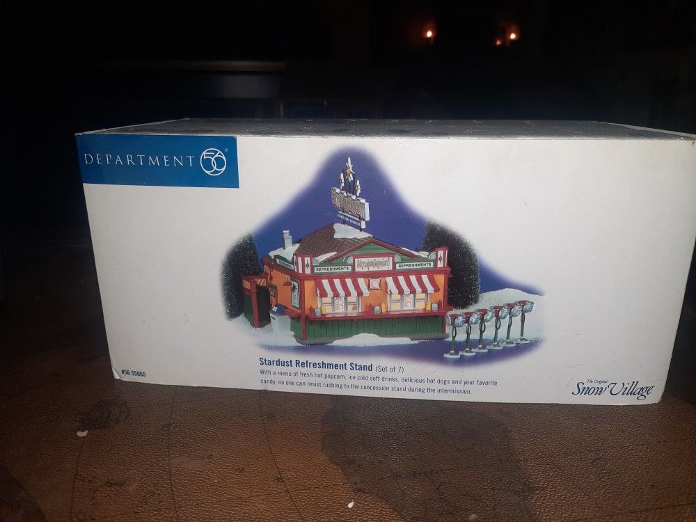 Dept 56 Snow Village Stardust Refreshment Stand #56.55065