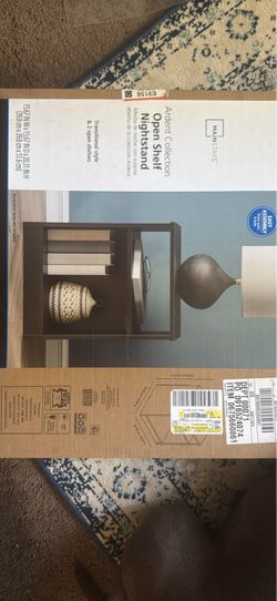 2 Mainstays Ardent Collection Open Shelf Nightstand still in the box $40for the pair $20 for 1
