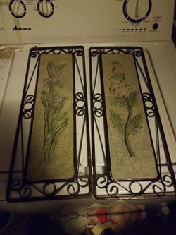 Metal flower signs