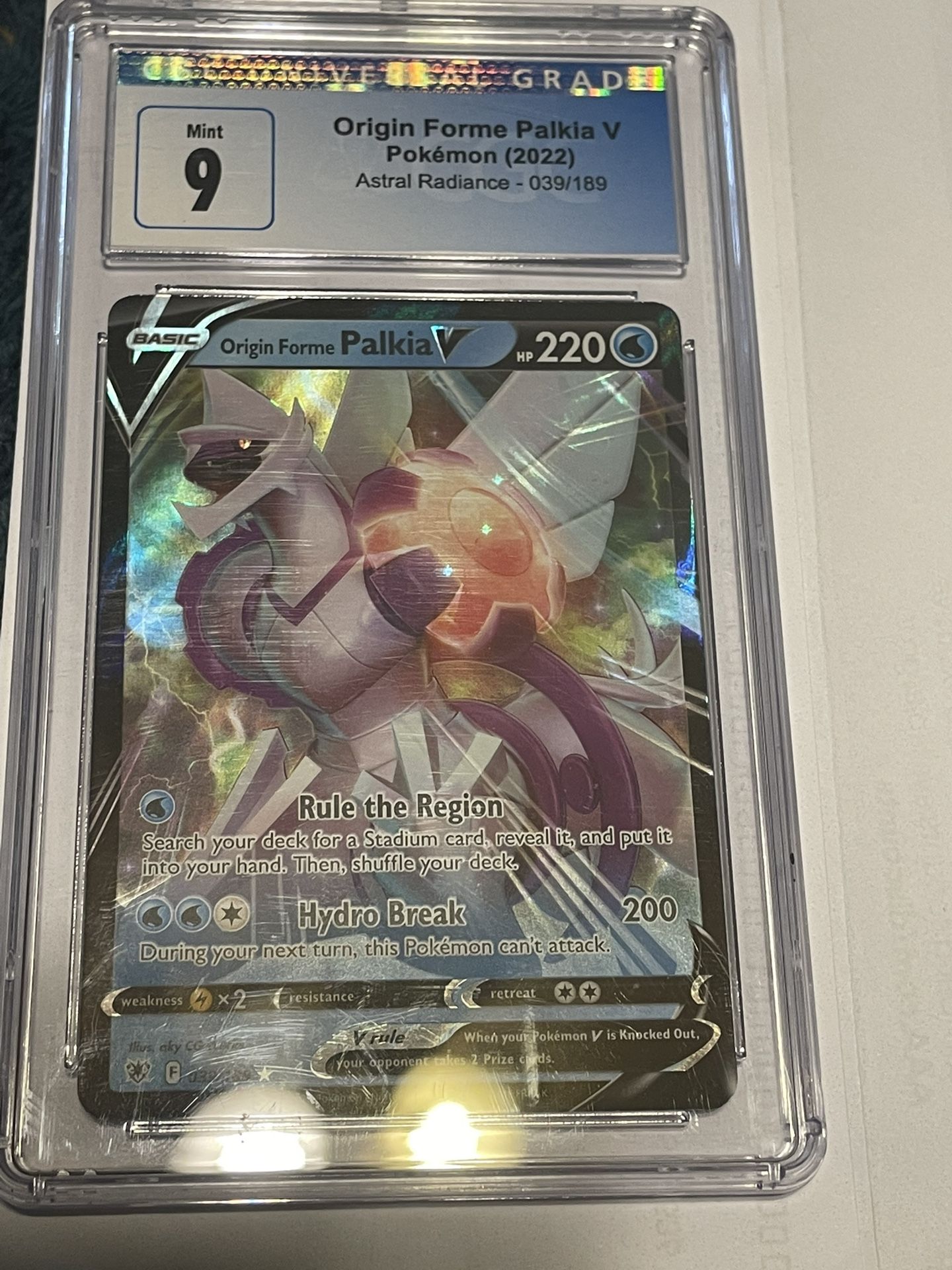 CGC Mint 9 Origin Forme Palkia V 2022 039/189 Astral Radiance