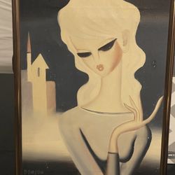 Vintage Original Oil On Canvas Signed By “DAWSON” w/ Old Appraisal And Authenticity Tag 