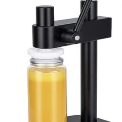 Press Cap Sealer – Aerospace Aluminum Hand Capper for Home Brewing, Height Adjustable, Includes Silicone funnel (Black) – Fits Crown Caps & PCO 1881, 