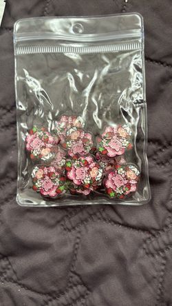 Strawberry Floral Character acrylicr beads Pack