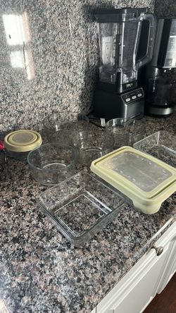 10 pc princess house fantasia glass containers $35 OBO