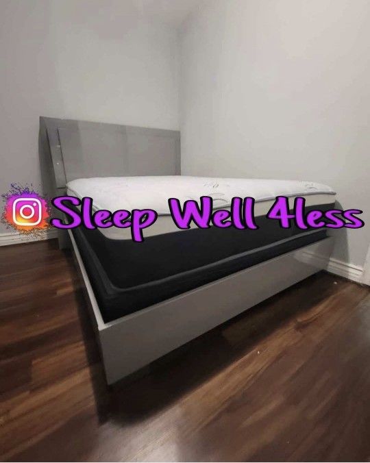 NEW  QUEEN BED FRAME AND MATTRESS 