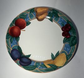Casual Victoria & Beale Forbidden Fruit Dinner Plates Porcelain Set of 8