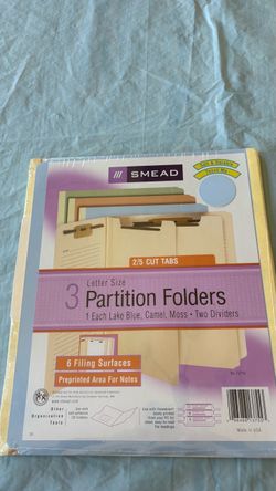 Smead 3 Partition Folders