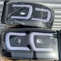 06-08 Dodge Ram LED DRL Projector Headlights Luces Calaveras Micas Faros Focos Faroles Headlamps 