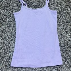 Girl’s purple lace justice tank top. Size 10