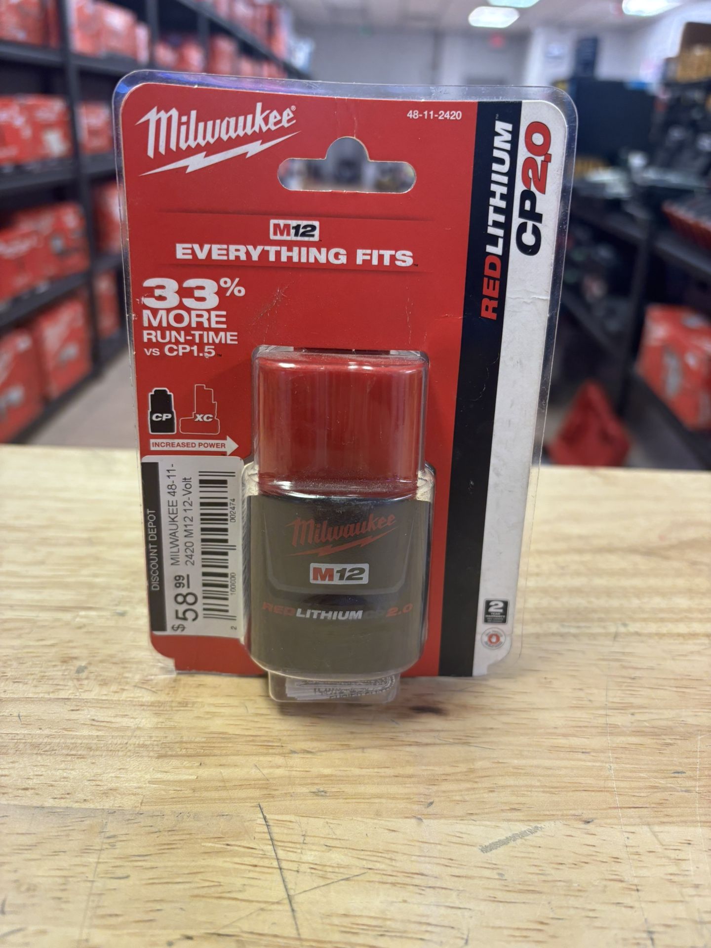M12 12-Volt Lithium-Ion 2.0 Ah Compact Battery Pack