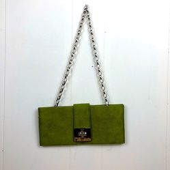 Y2K Browns Olive Green Chain Link Shoulder Bag
