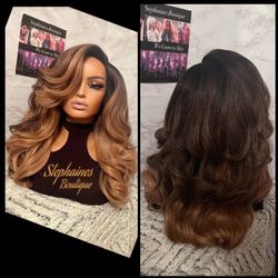 Human Hair Blended Lace Front Wig 