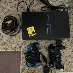 PlayStation 2 (includes 2 Controllers, Memory card, Wires)