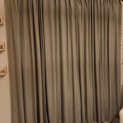 Sage green curtains, Blackout Curtain, And Brass Rods 