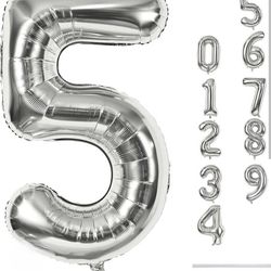Helium Number Balloons