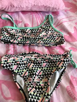 Target bikini one shoulder black and pastel colors