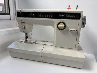 Vintage 1960s Kenmore Sewing Machine made in Japan, cams and attachments!