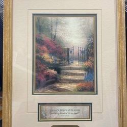 Thomas Kinkade GARDEN OF PROMISE Accent Print Framed, Psalms 145:13