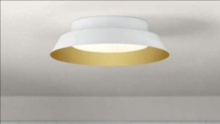 Home Decorators Collection Delaney 13 in. White LED Flush Mount