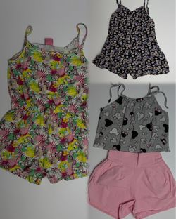 Girls Summer Rompers & Outfit Set - Size 5/6 (Lot of 3)