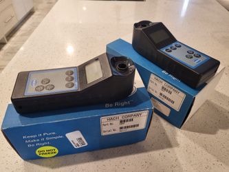 Two (2) Hach 9v Battery Operated Meters